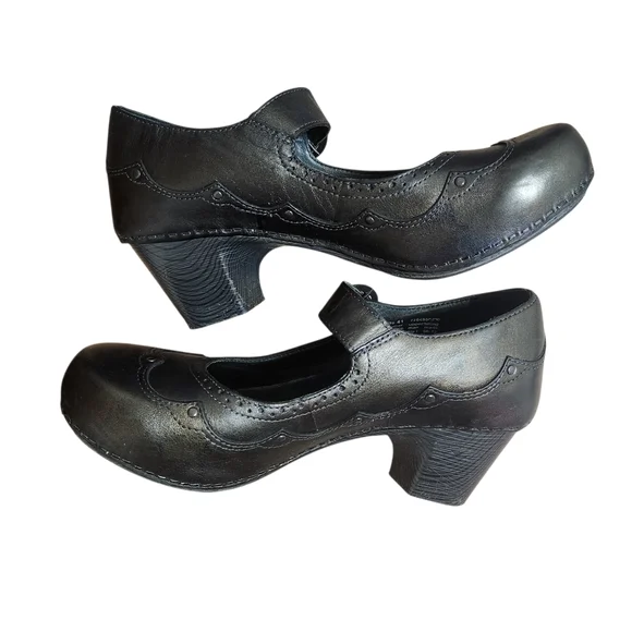 Dansko Nevin Mary Jane Pumps Leather Womens Sz 41/ 10.5-11 Dark  Academia Goth - Picture 13 of 16
